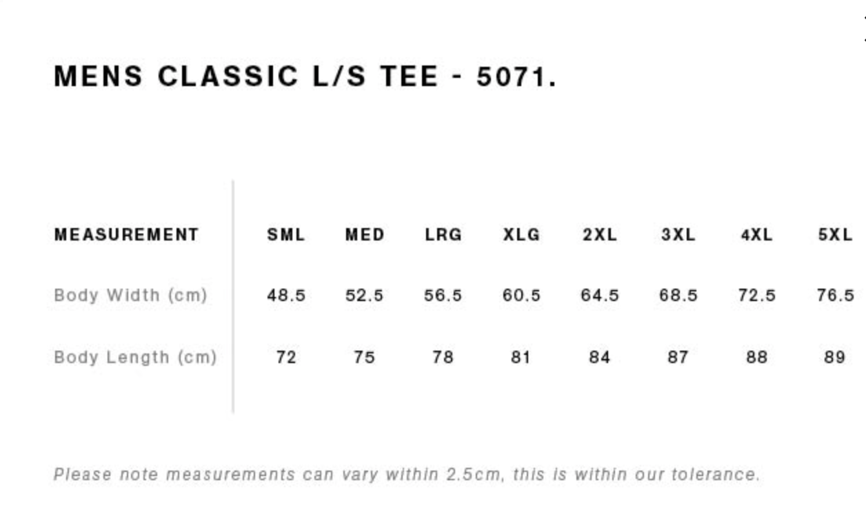 MEN'S TFS WHITE LONG SLEEVE TEE